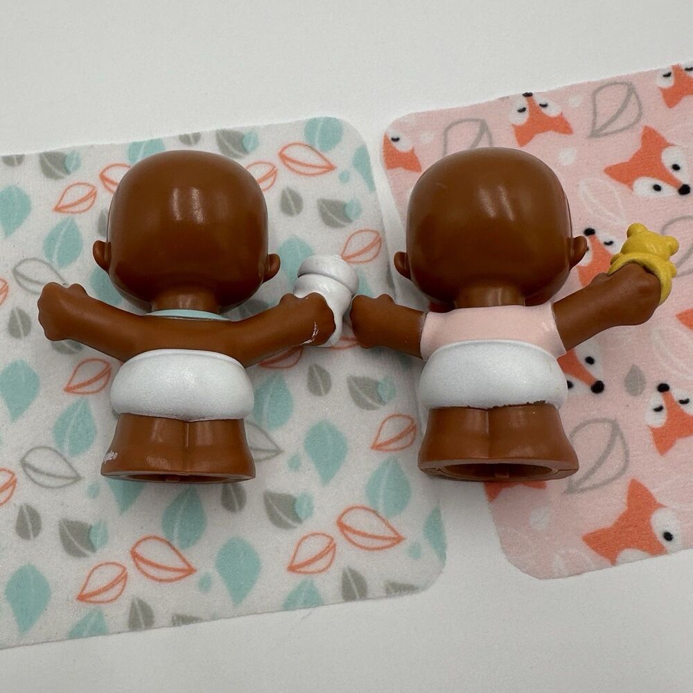 Fisher-Price Little People Snuggle Twins Boys African American Toddler Toys FP - Picture 7 of 9